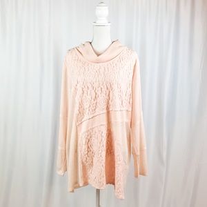 NWT RXB Plus Cows Neck Blush Sweater Plus